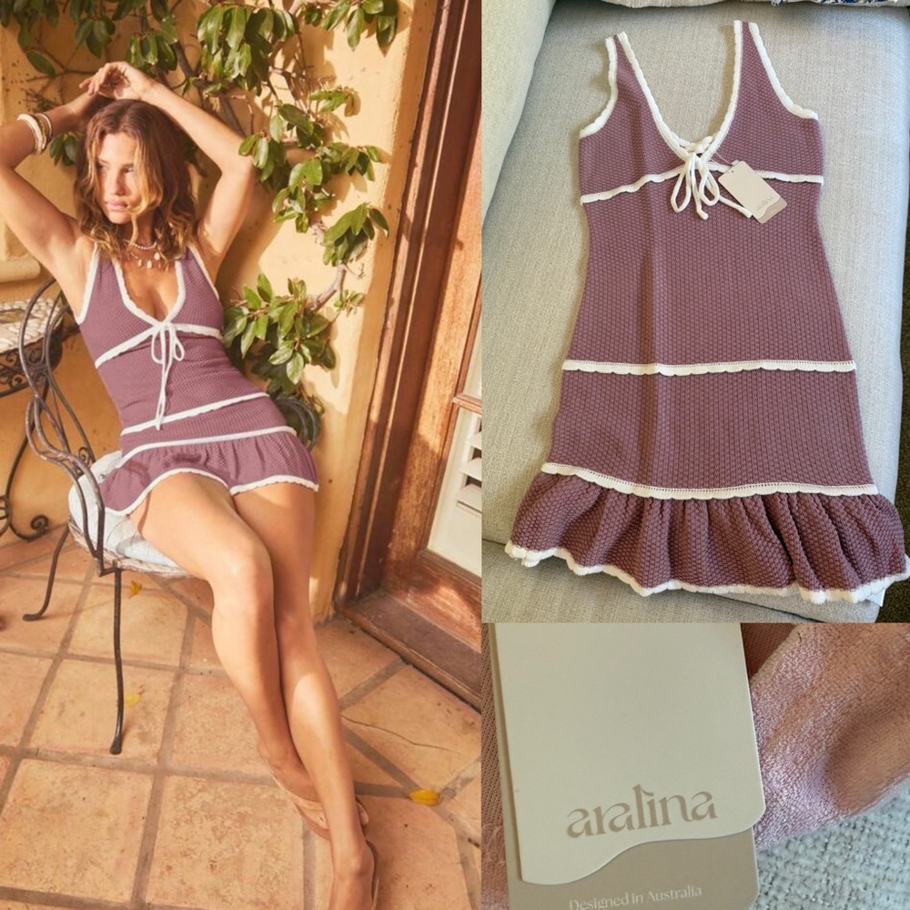 Aralina Purple and White Dress